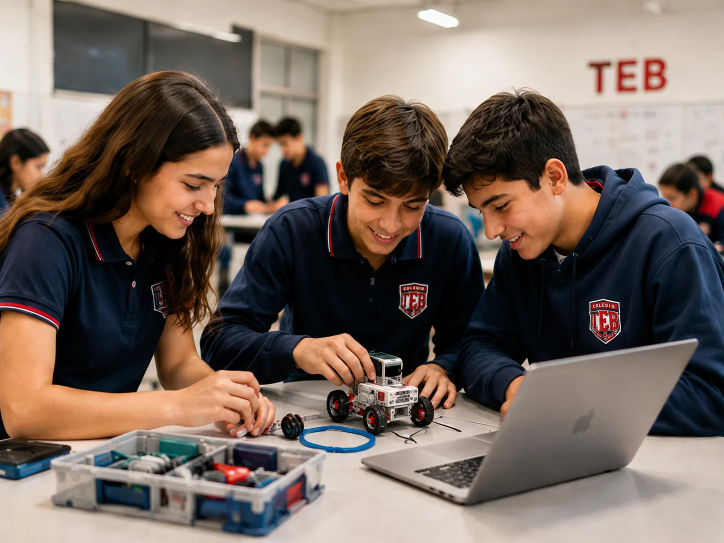 Estudiantes de secundaria en Colegio TEB